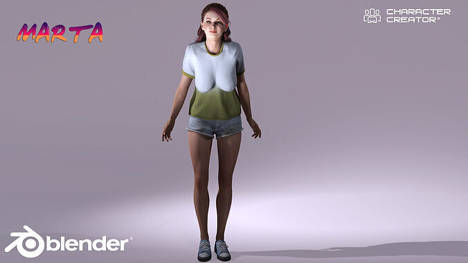 Marta Beauty Girl 3D model