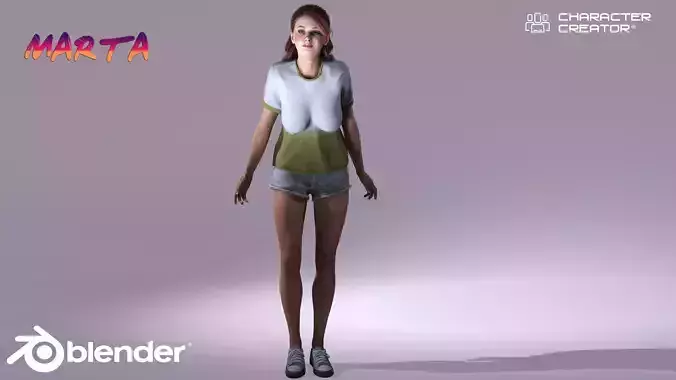 Marta Beauty Girl 3D model