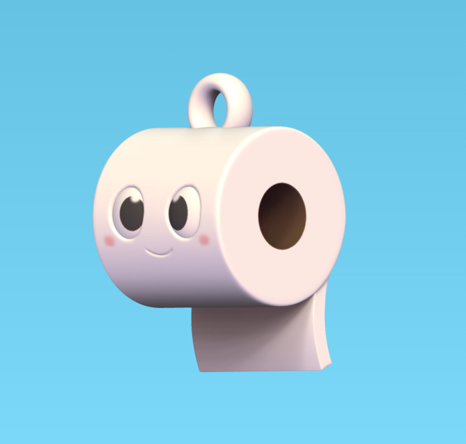 Cute Toilet Paper 3D print model_2