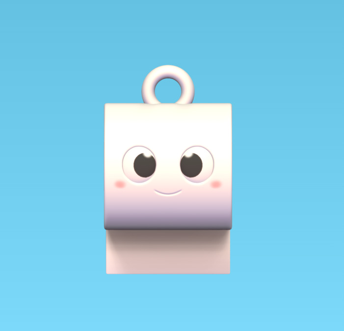 Cute Toilet Paper 3D print model_1