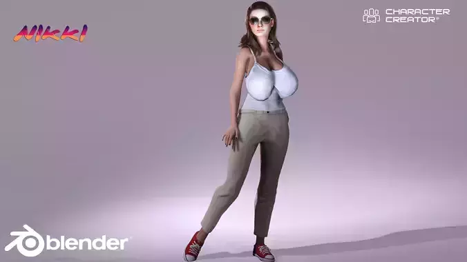 Nikki Babe Big Titties Character 3D model