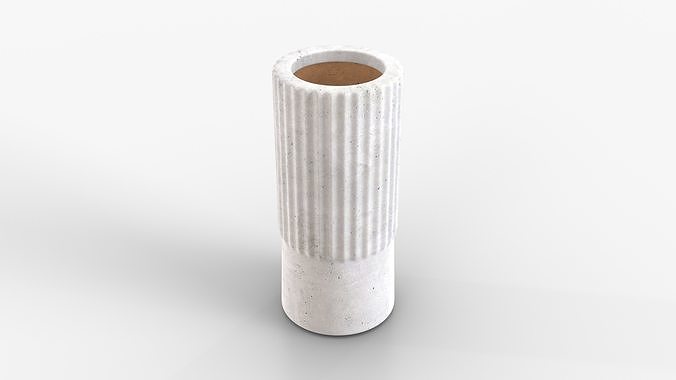 Vase Concrete Small Inverted Low-poly 3D model