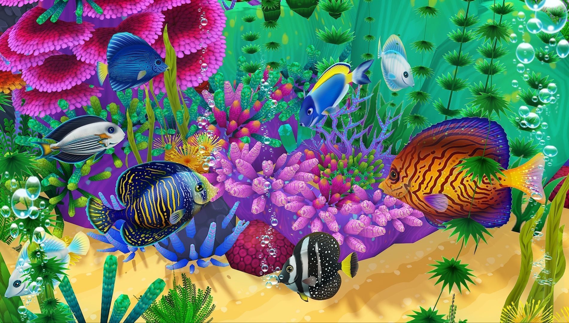 Cartoon Tang Fish Low-poly 3D model_10