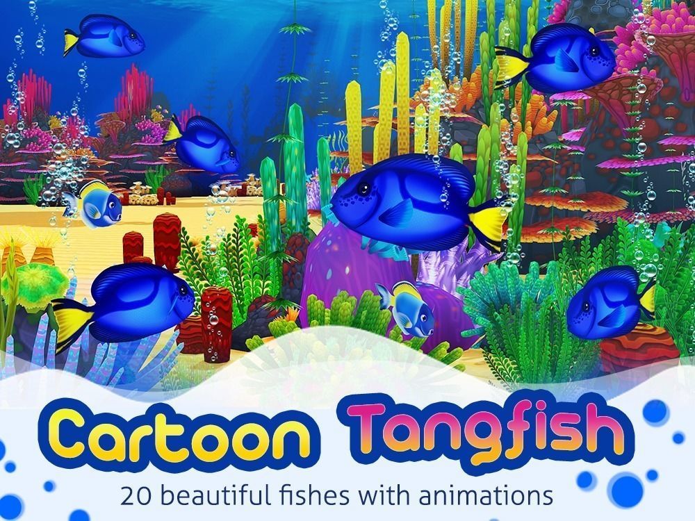 Cartoon Tang Fish Low-poly 3D model_0