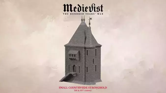 Small countryside keep 14th and 15th centuries 3D print model
