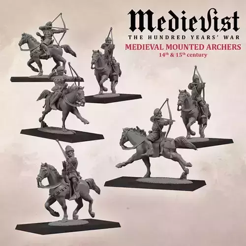 Medieval Mounted Archer 14th century 3D print model