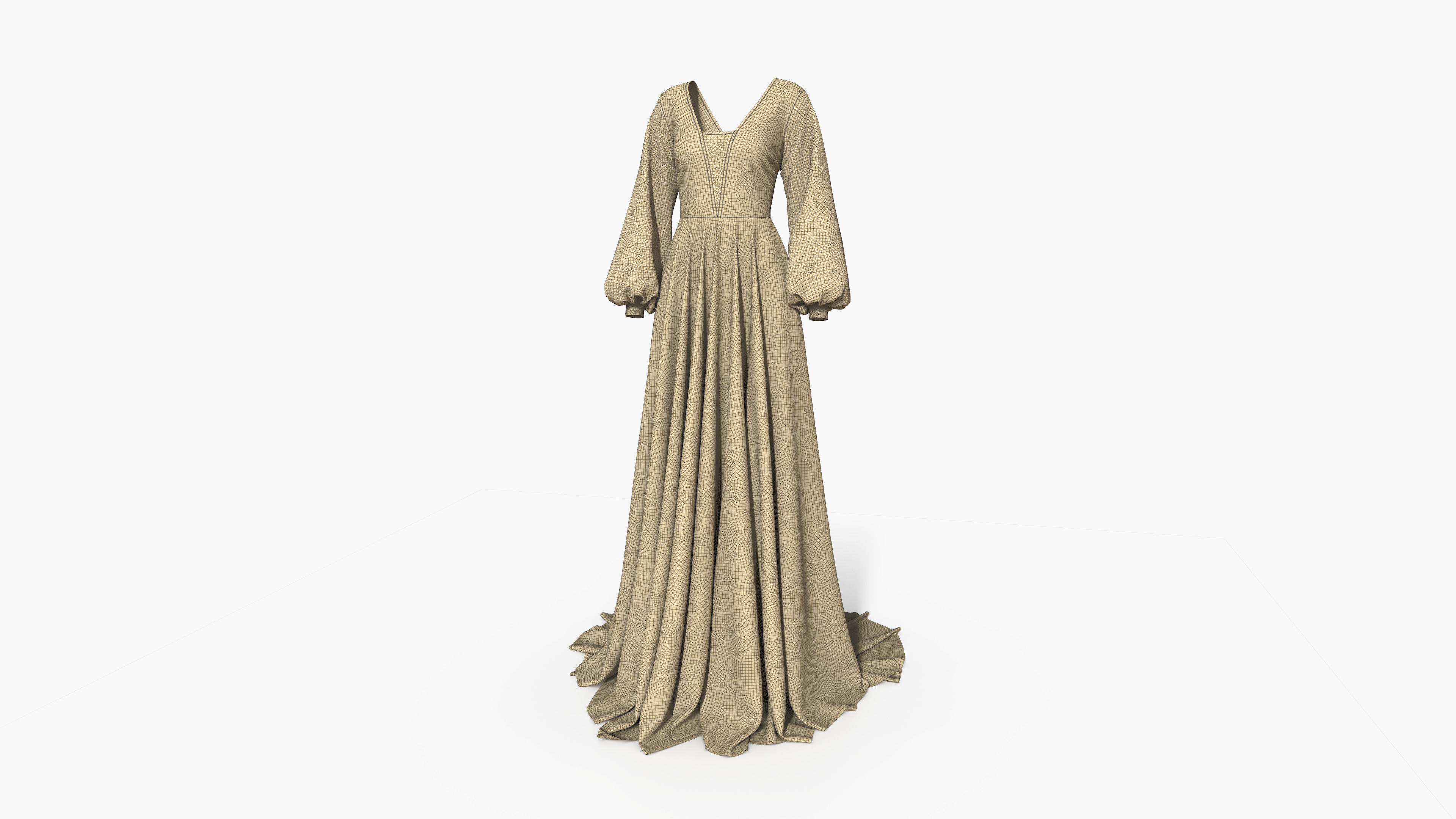 Evening Dress 3D model_5