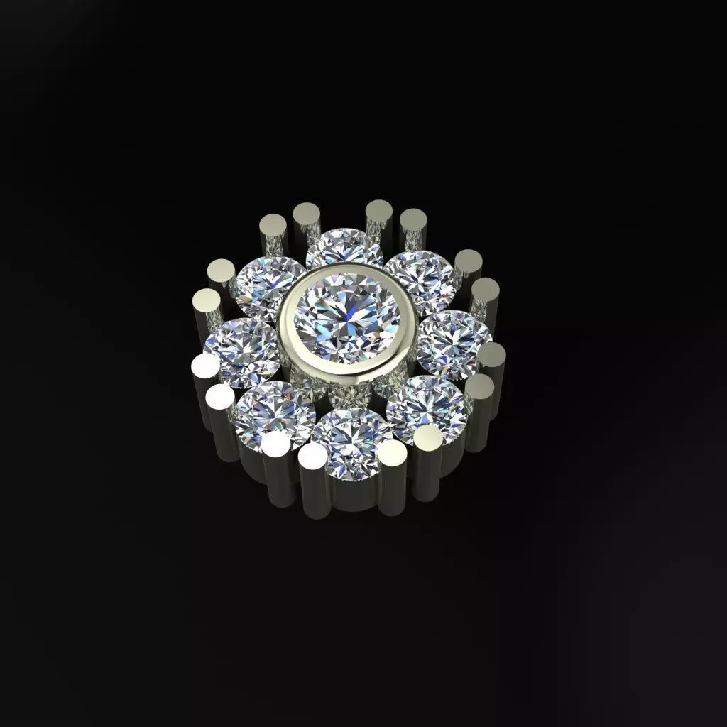 Diamond Nose Pin 3D print model