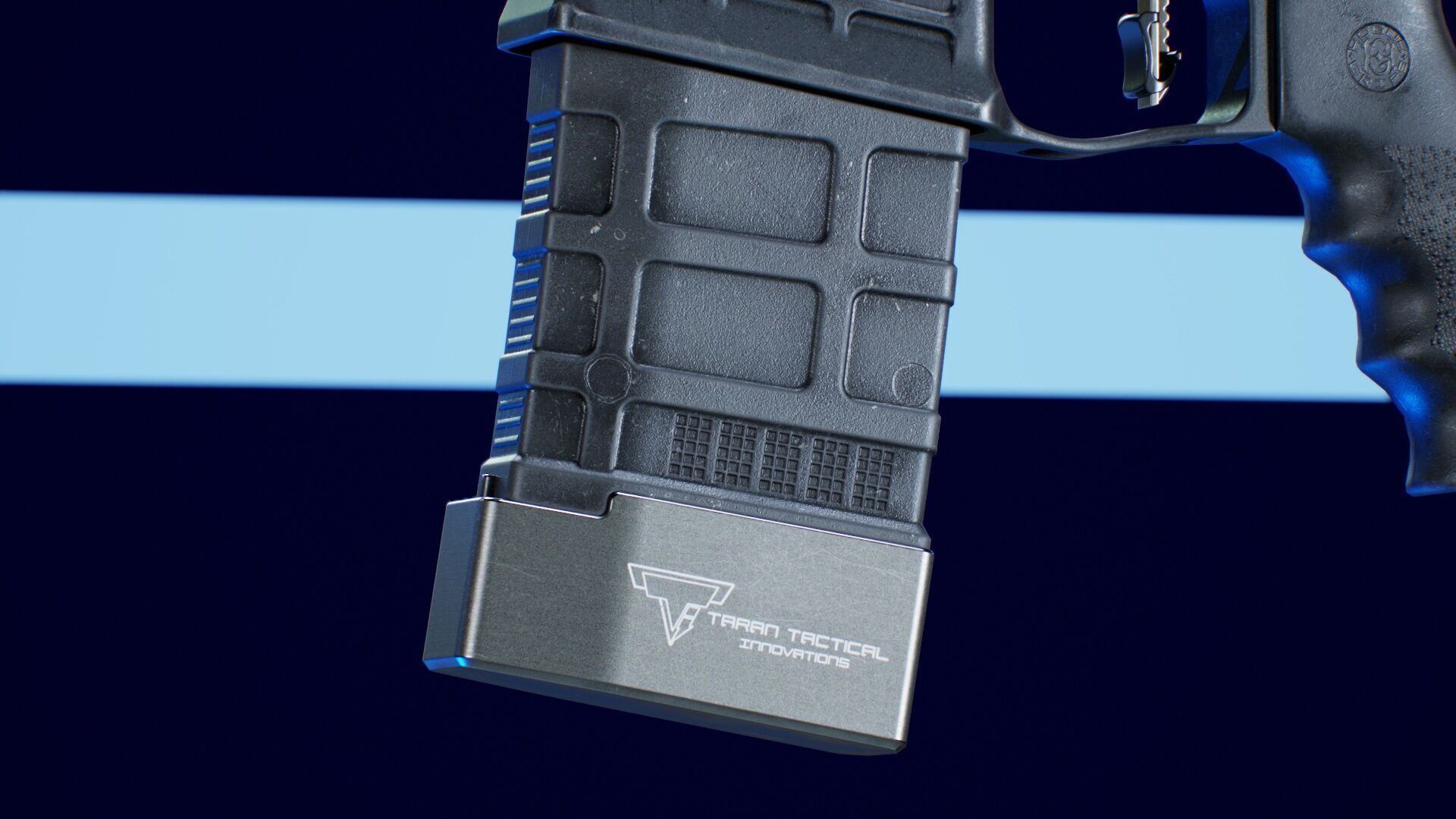 Magpul 20 Round Mag Taran Tactical Base Low-poly 3D model_4