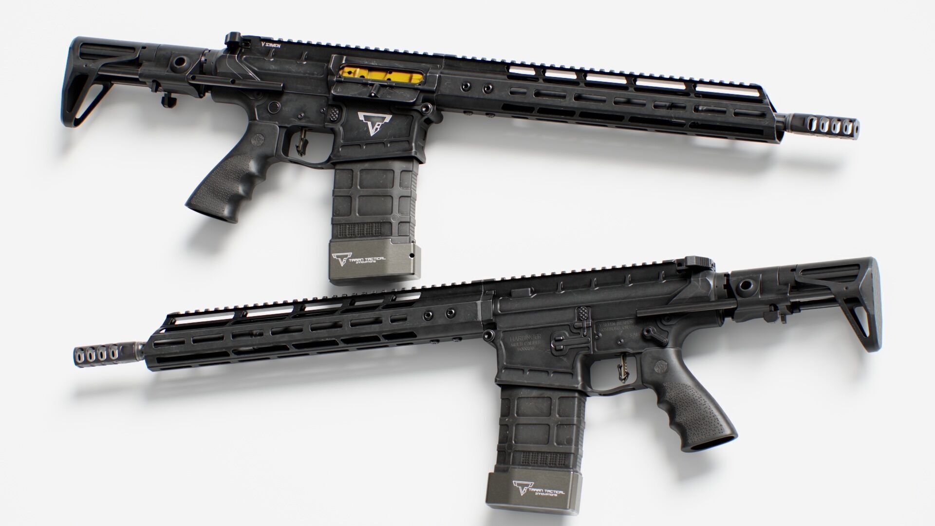 Magpul 20 Round Mag Taran Tactical Base Low-poly 3D model_7