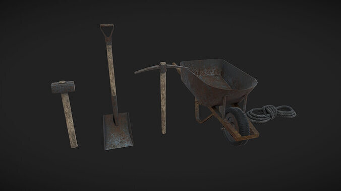 Mining Assets 02 Low-poly 3D model