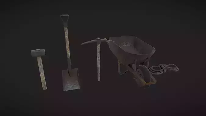 Mining Assets 02 Low-poly 3D model