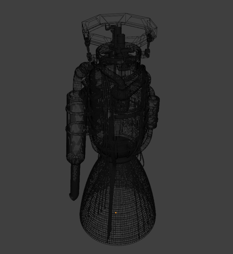 Rocket Engine - Realistic 3D model_8