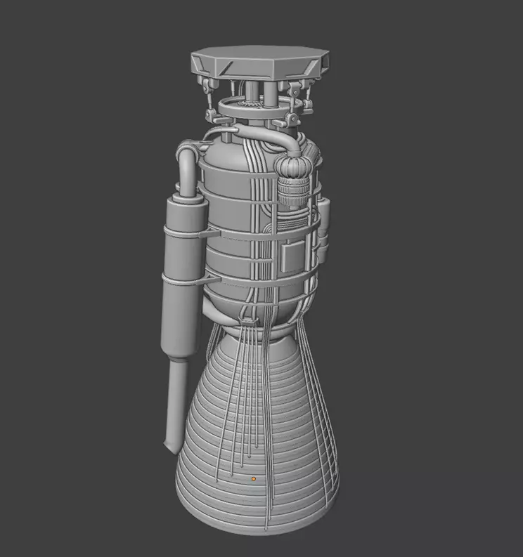 Rocket Engine - Realistic 3D model_0