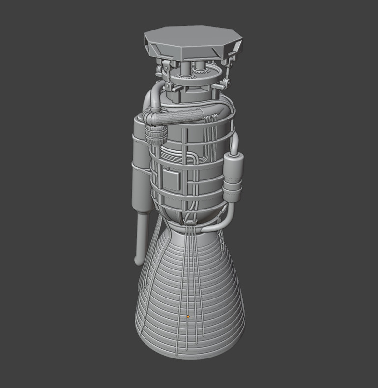 Rocket Engine - Realistic 3D model_3