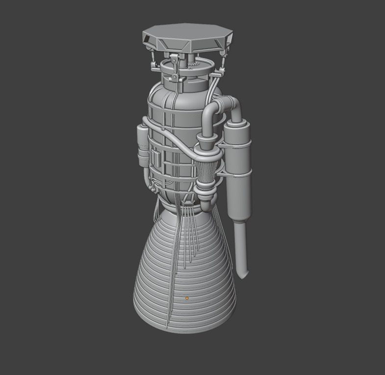 Rocket Engine - Realistic 3D model_2