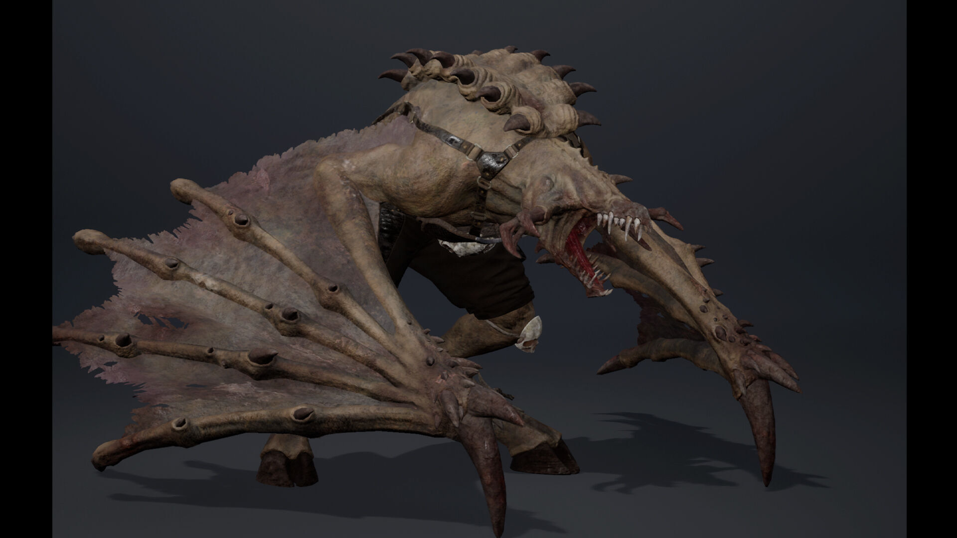 Venom Mage Wing2 Low-poly 3D model_6