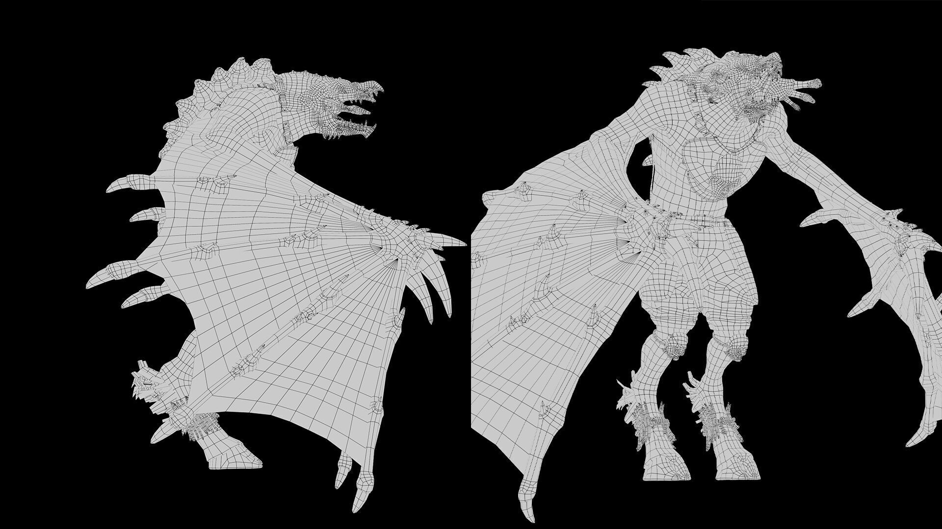 Venom Mage Wing2 Low-poly 3D model_14