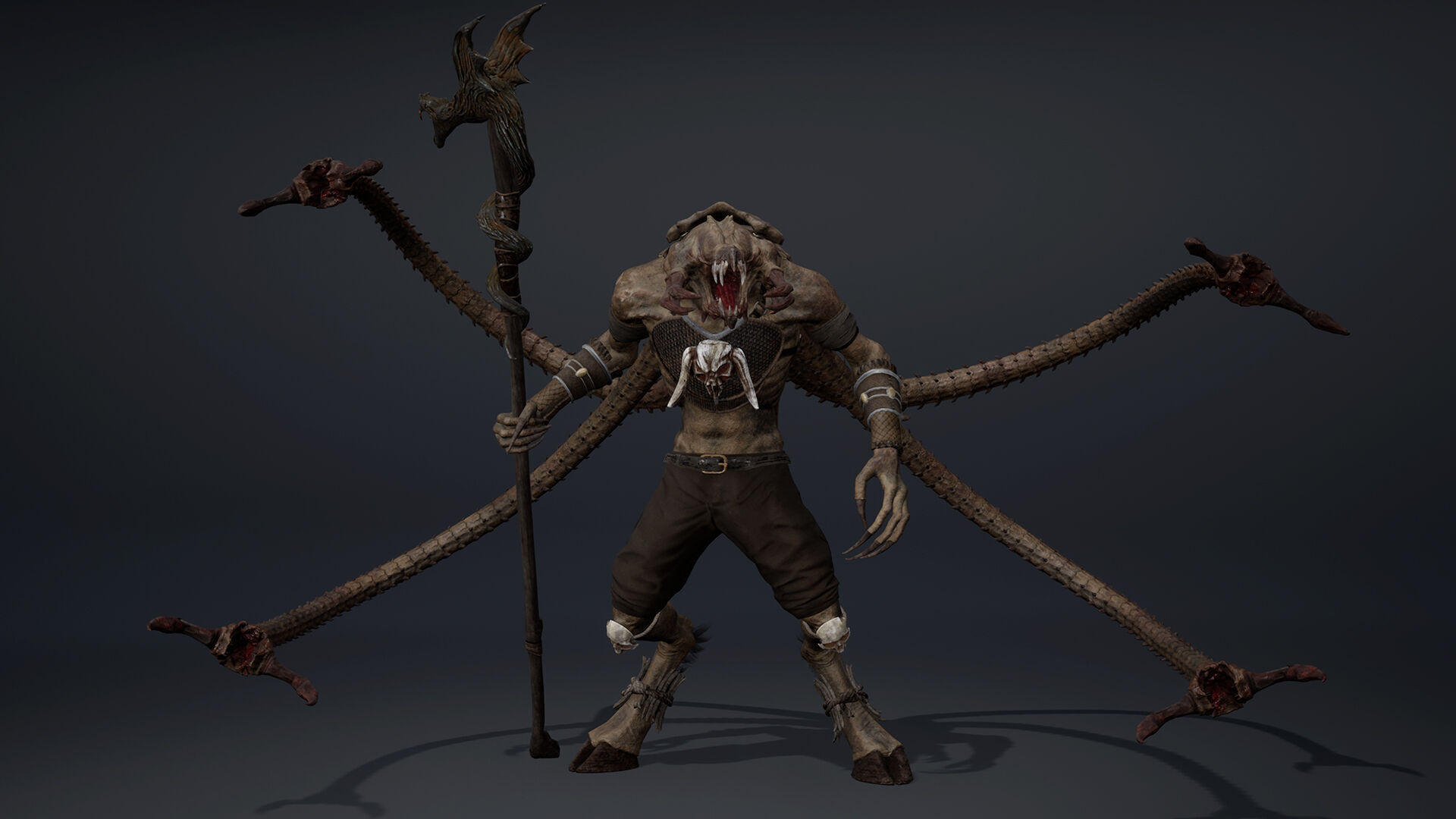 Venom Mage Tentacle Low-poly 3D model_16