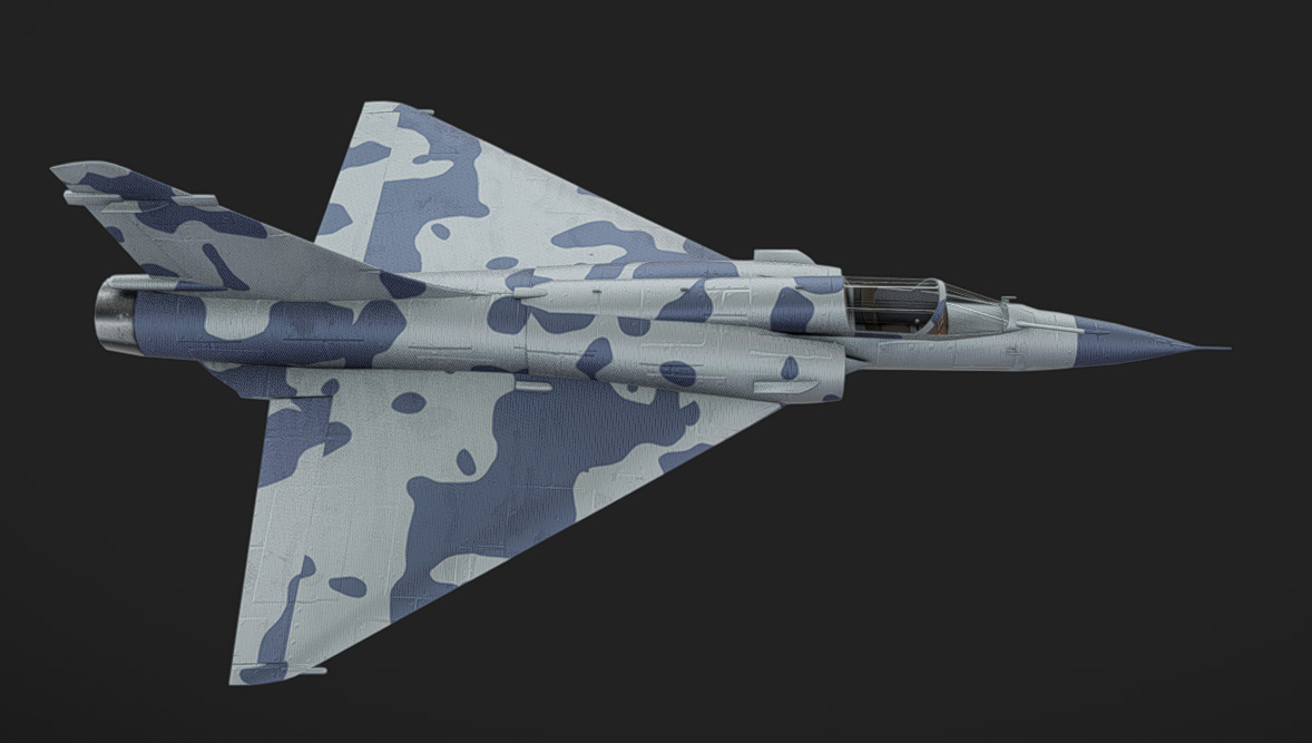 Mirage 2000 Low-poly 3D model_3