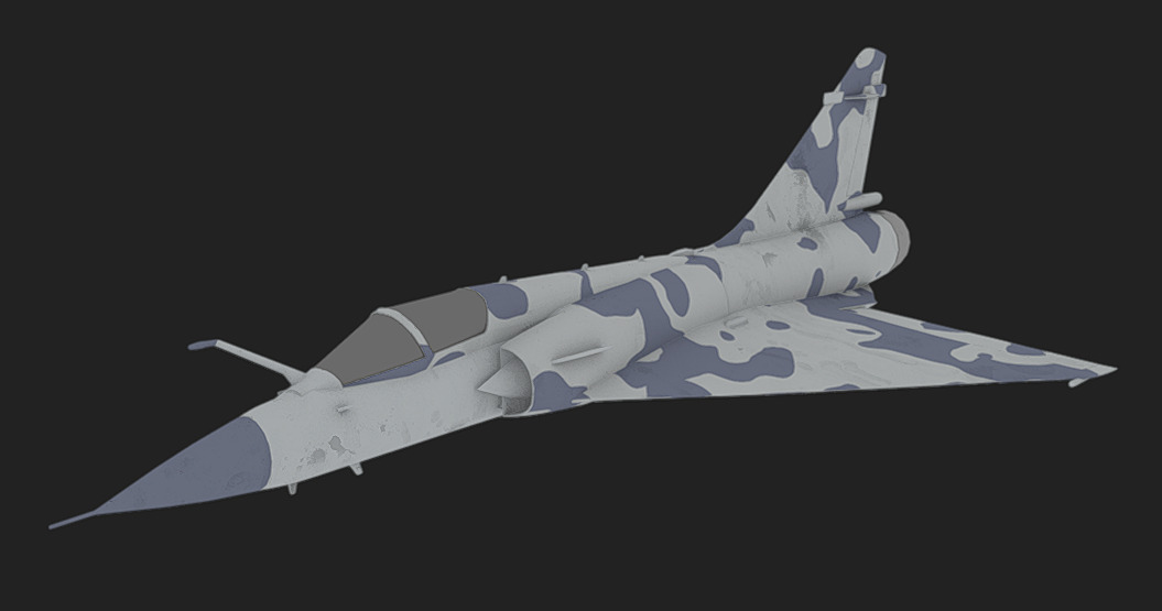 Mirage 2000 Low-poly 3D model_11