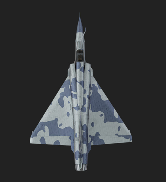 Mirage 2000 Low-poly 3D model_6