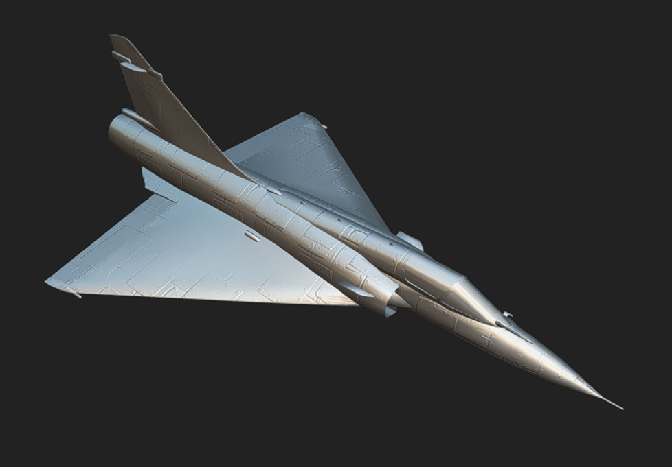 Mirage 2000 Low-poly 3D model_13