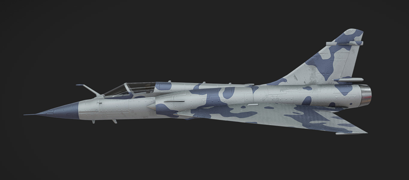 Mirage 2000 Low-poly 3D model_8
