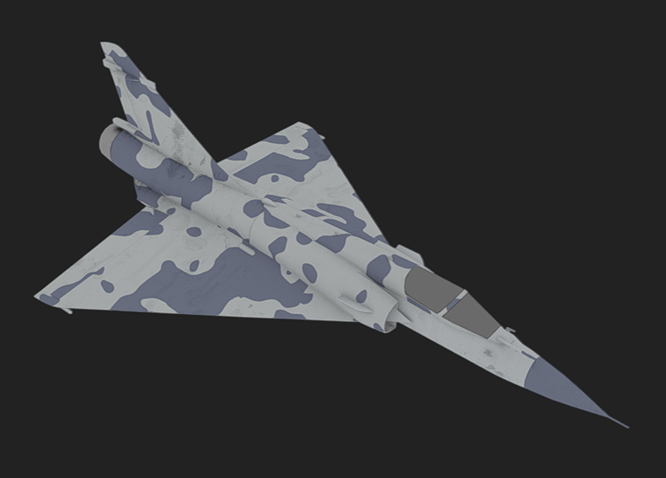 Mirage 2000 Low-poly 3D model_12