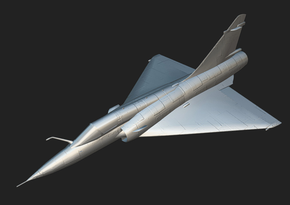 Mirage 2000 Low-poly 3D model_14