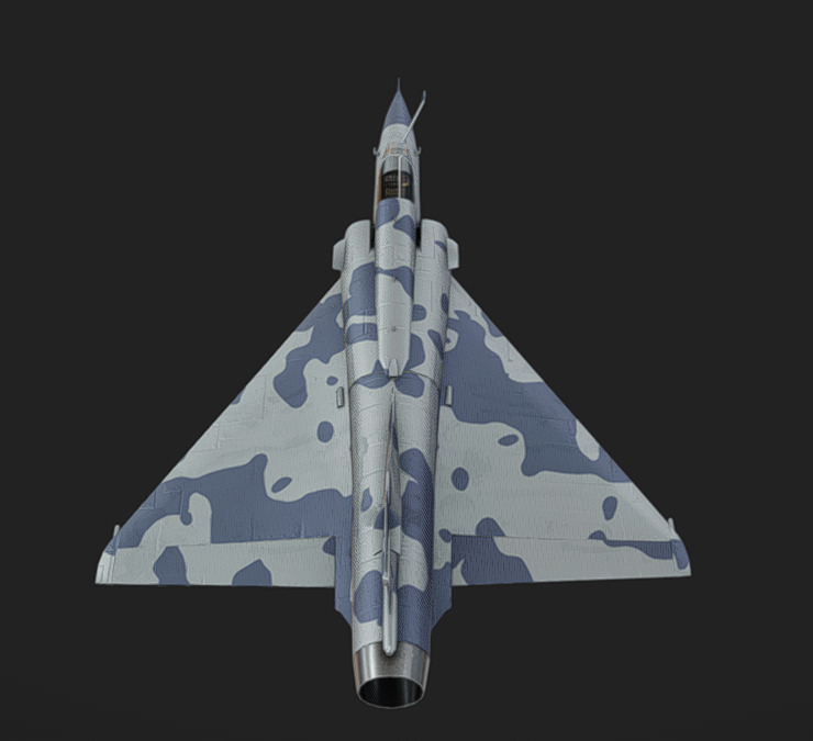 Mirage 2000 Low-poly 3D model_5