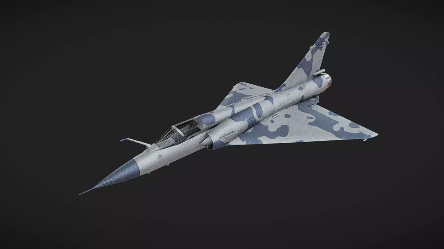 Mirage 2000 Low-poly 3D model_0