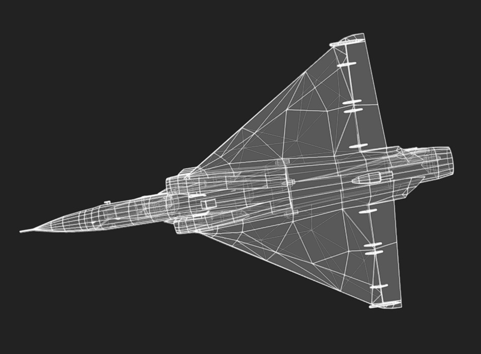 Mirage 2000 Low-poly 3D model_18