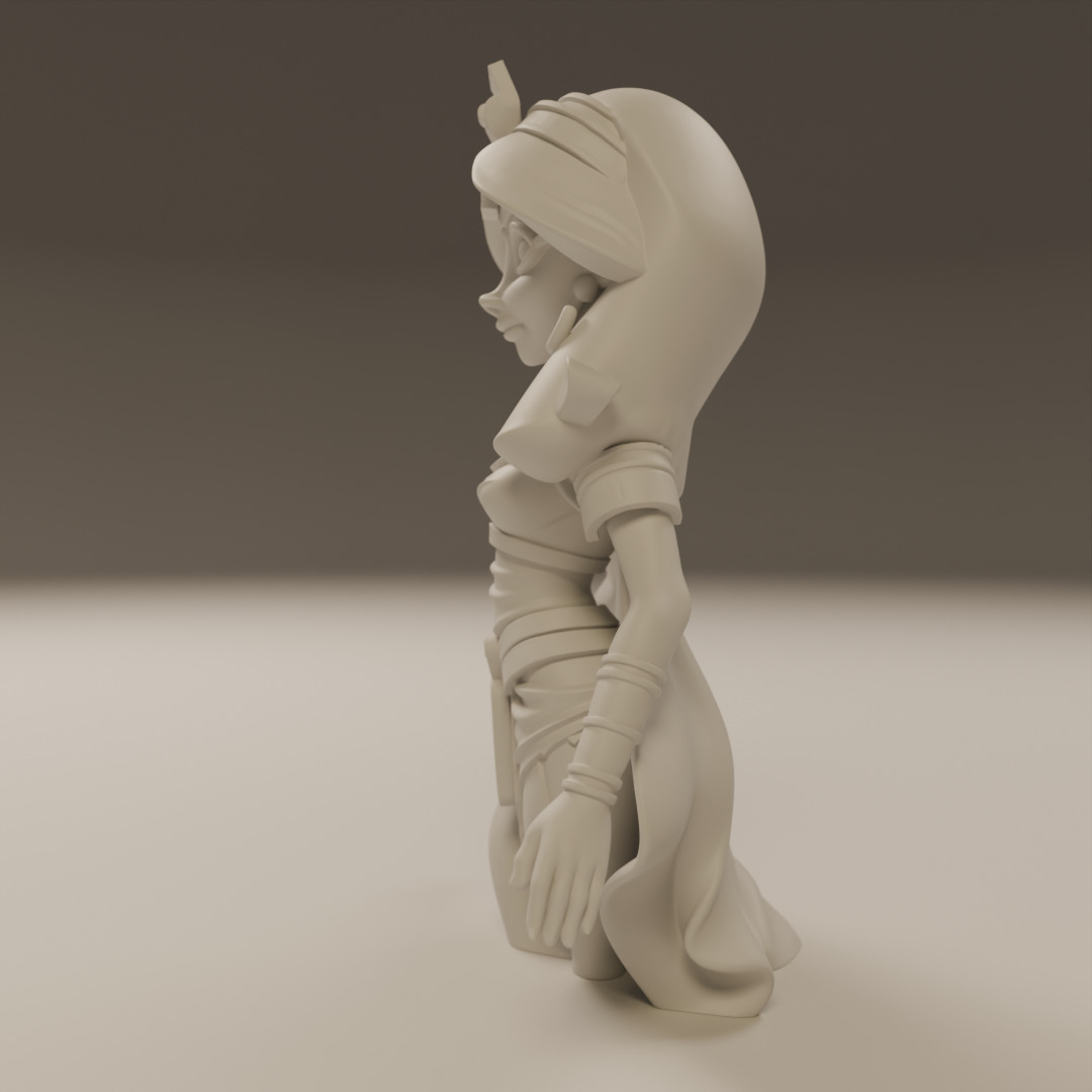 Egyptian pin-up 3D print model_2