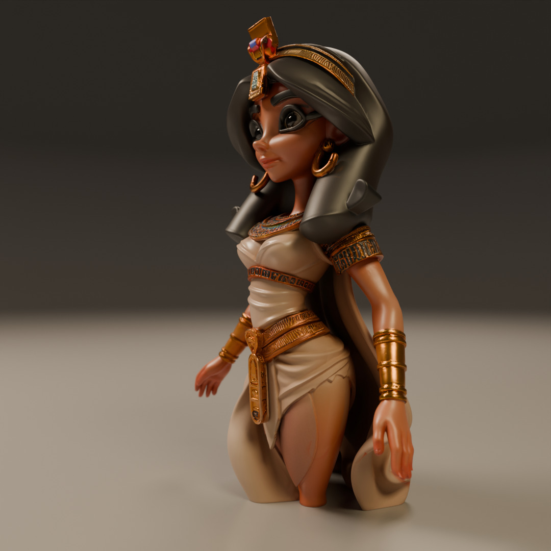 Egyptian pin-up 3D print model_13