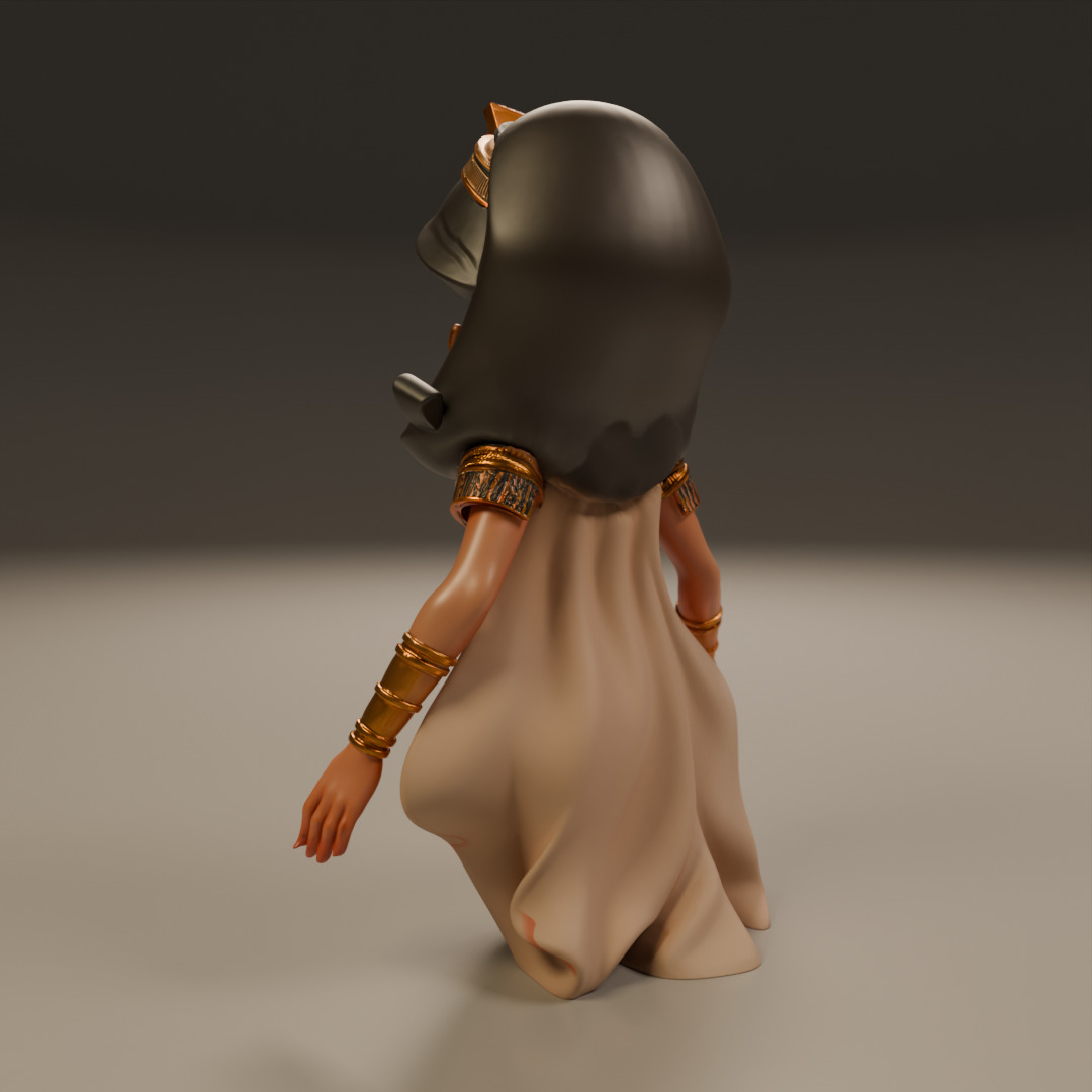 Egyptian pin-up 3D print model_14