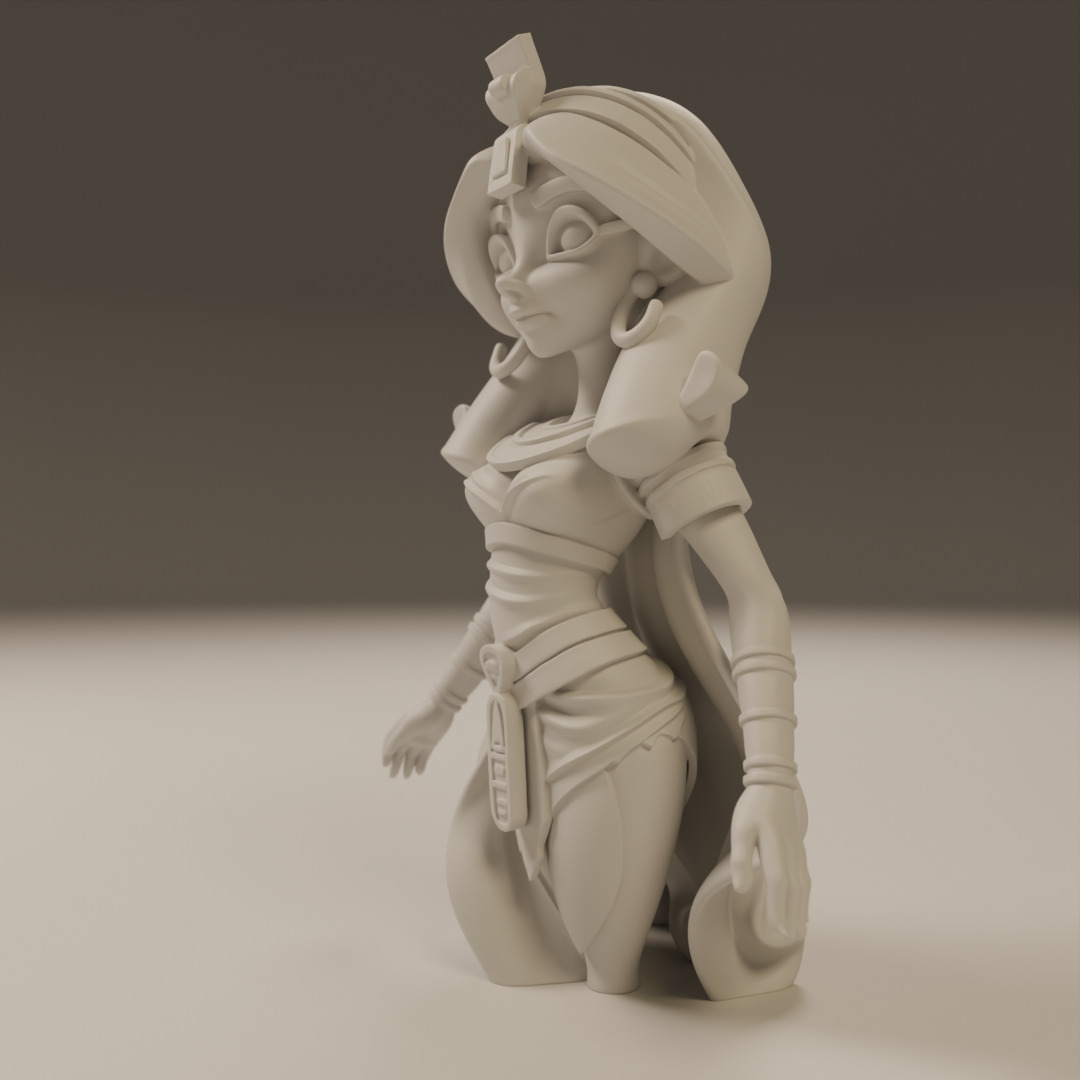 Egyptian pin-up 3D print model_5