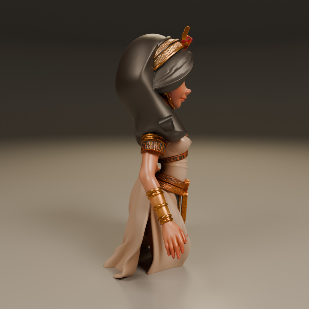 Egyptian pin-up 3D print model_9