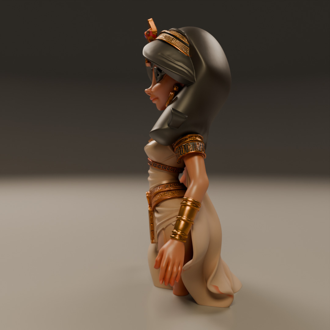 Egyptian pin-up 3D print model_10