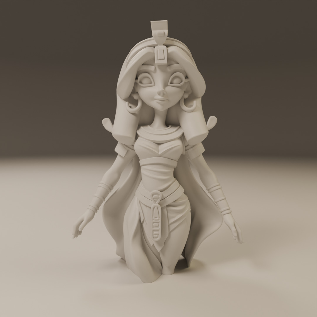 Egyptian pin-up 3D print model_8