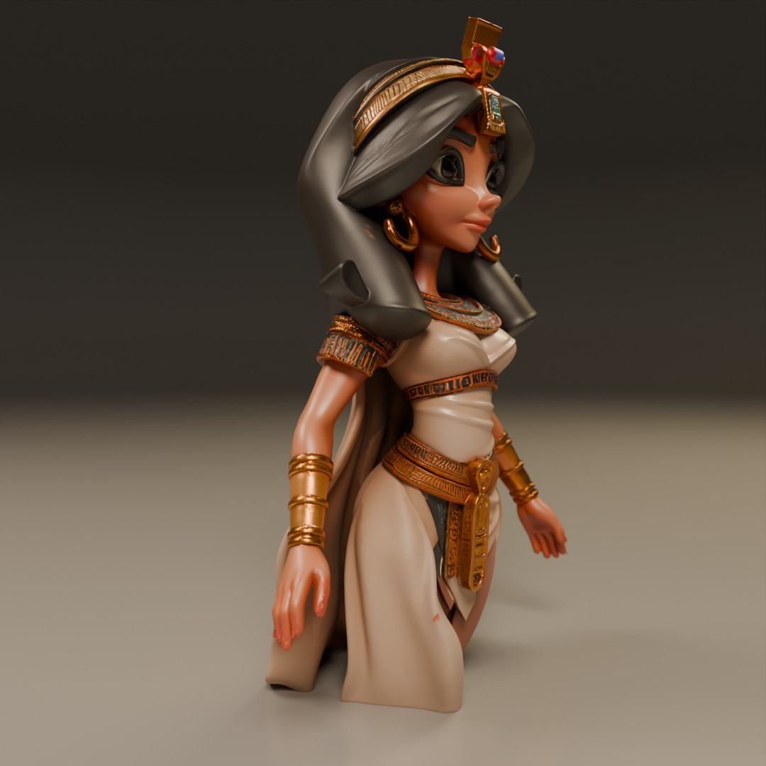 Egyptian pin-up 3D print model_12