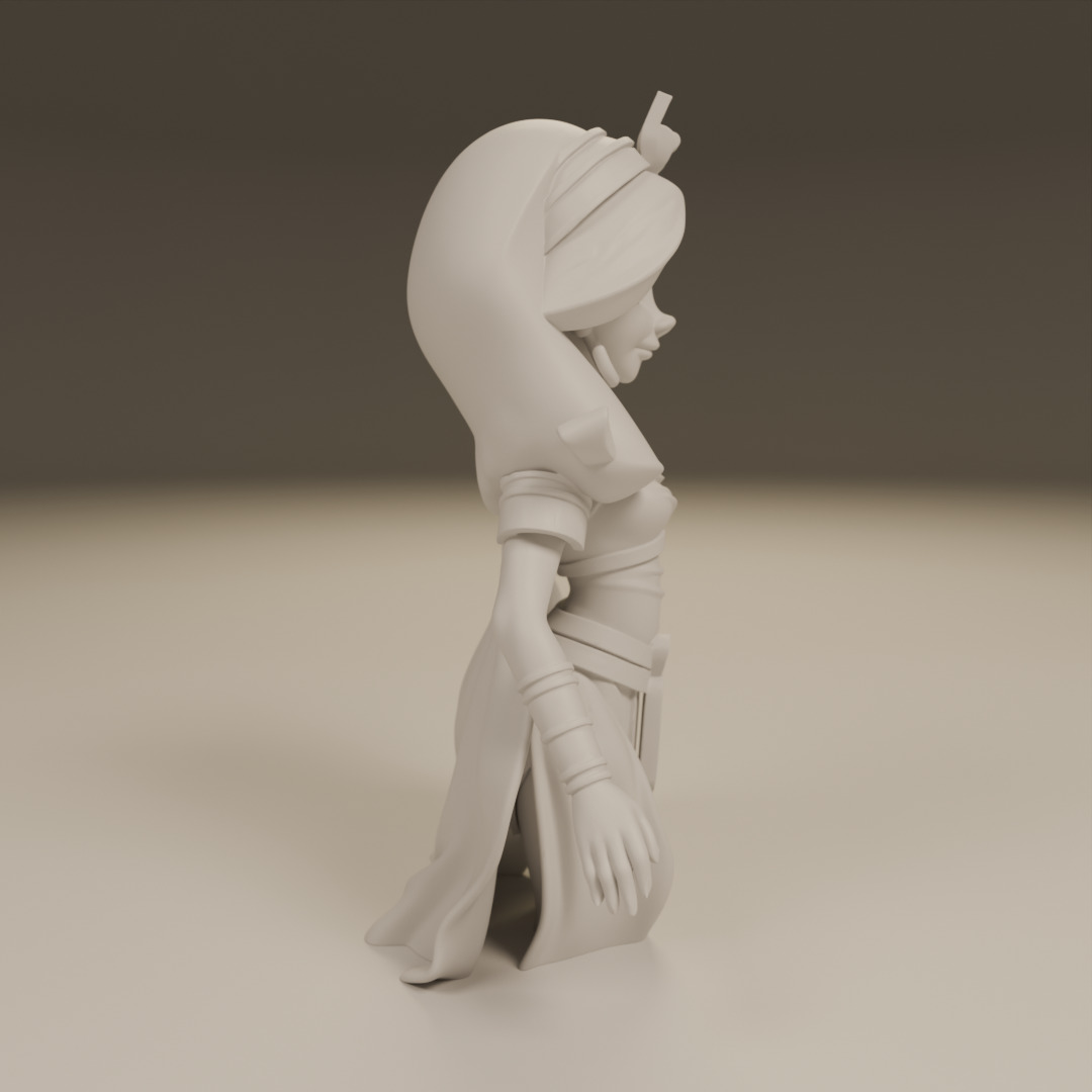 Egyptian pin-up 3D print model_1