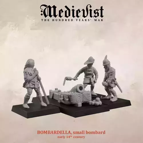 Bombardella small medieval cannon 3D print model