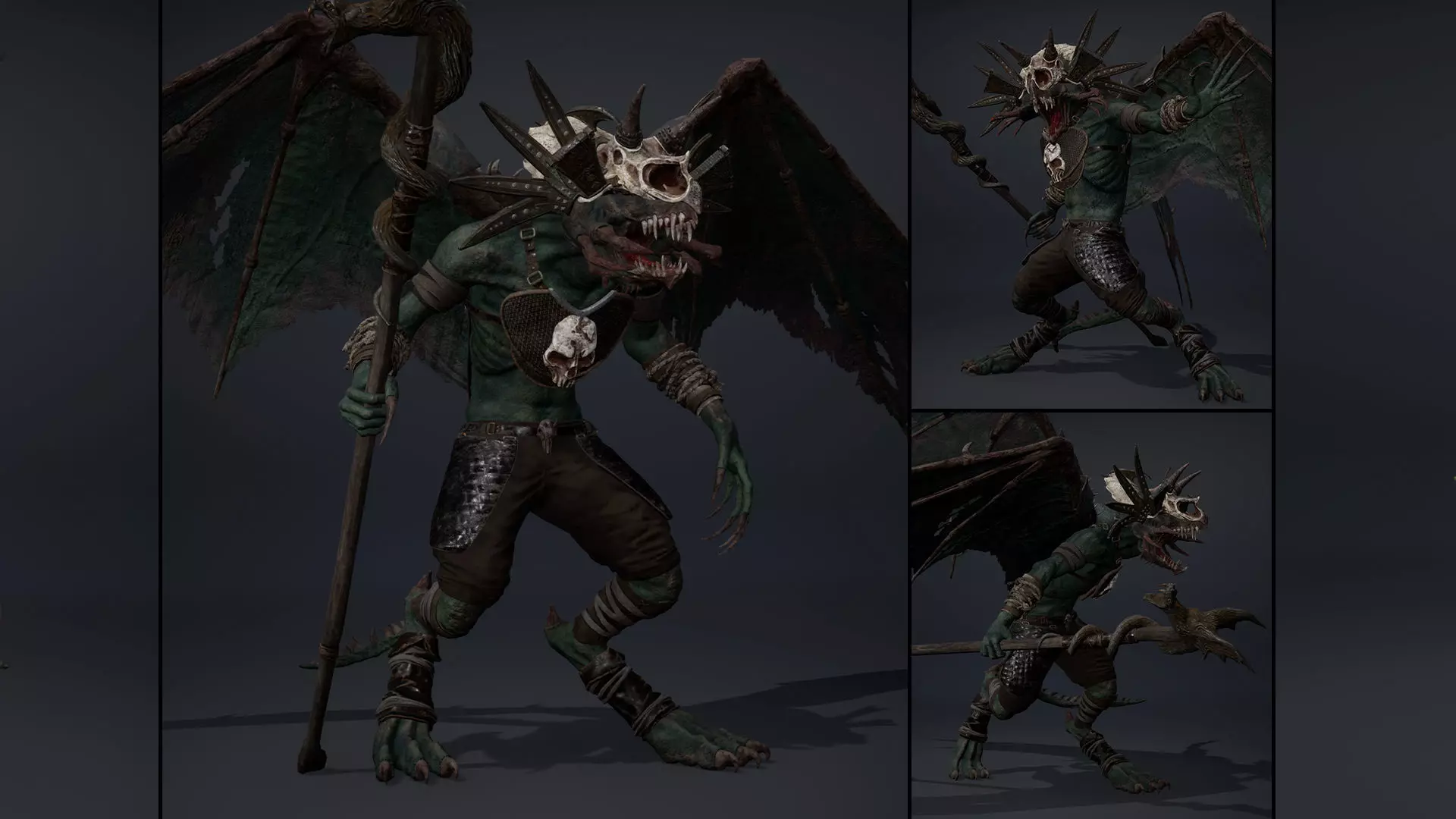 Venom Mage ArmWing Low-poly 3D model_0