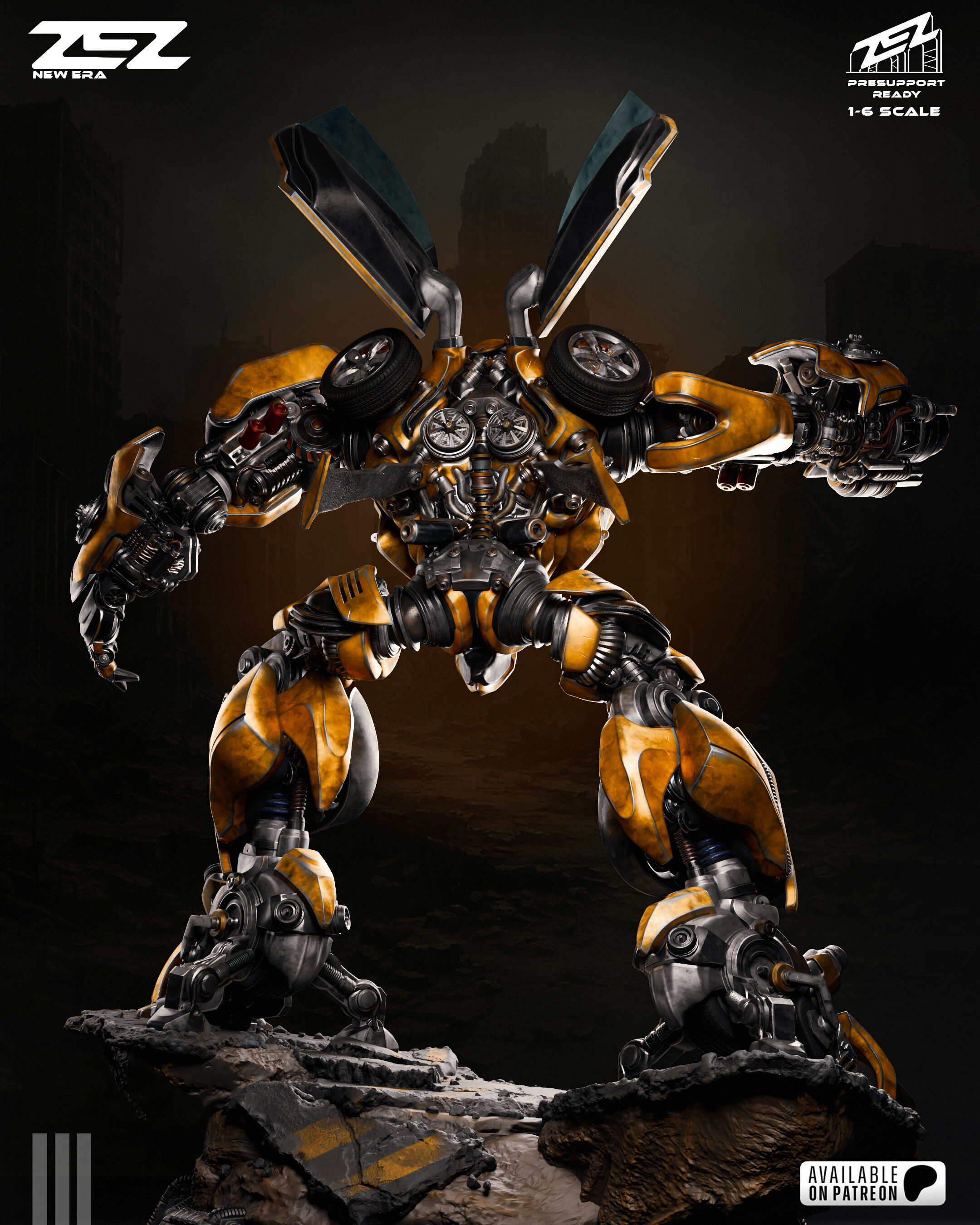 Bumblebee - STL 3D print model_3