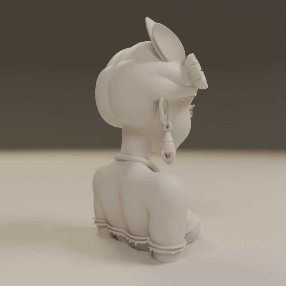 Brazilian native pin-up bust 3D print model_7