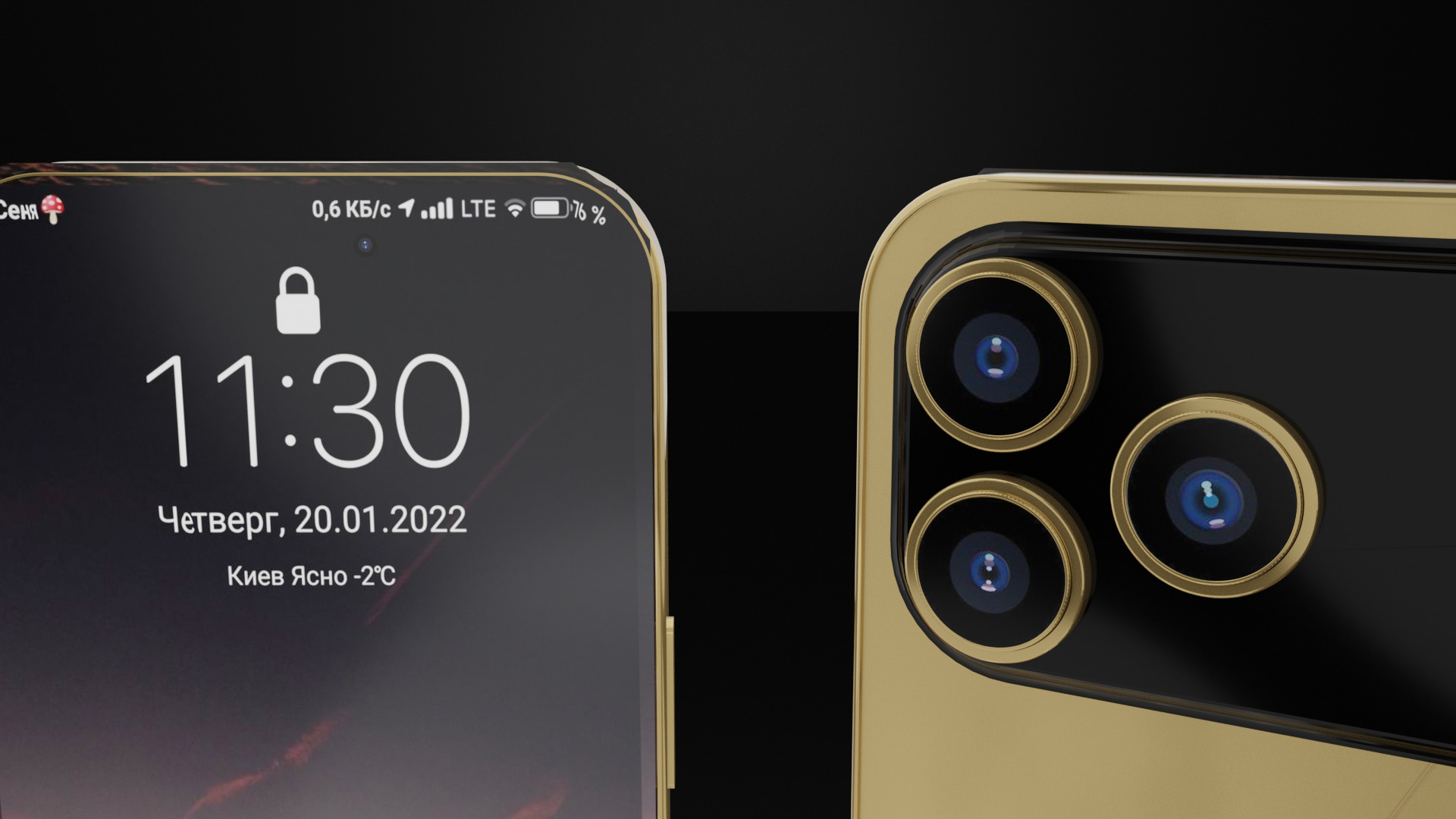 iPhone 17 Pro Max 3D Model Black Gold Versions 3D model_3