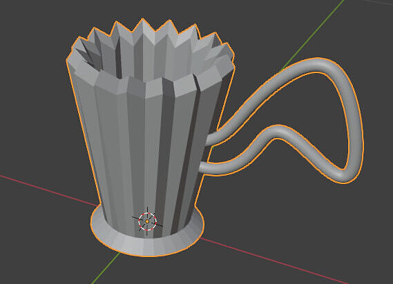 Decorative vase with an abstract shape Low-poly 3D print model
