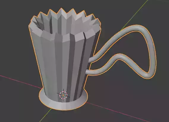 Decorative vase with an abstract shape