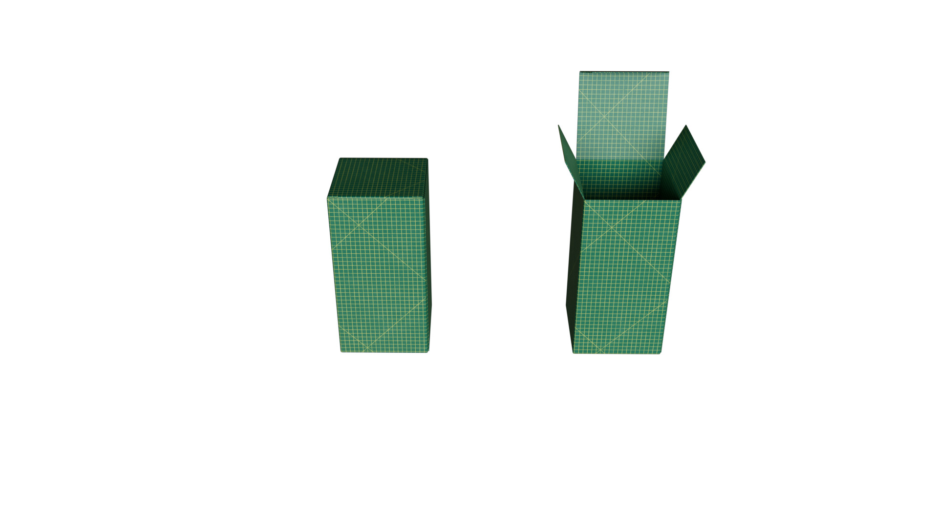 Paper Box Mockup Cuboid 3D model_5